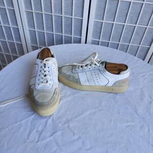 Axel Arigato White and Beige Low-Top Sneakers